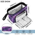 thumbnail image 3 of Nylon Fish Mouth Pencil Case with Large Capacity Zipper Pencil Pouch Purple and Black Tie-dye Texture Pencil Bag Organizers, 3 of 7