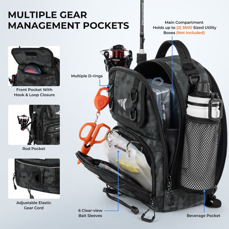 KastKing BaitSpace Fishing Sling Bag with Rod Holder photo 5