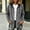 Gray, variant on Women's Solid Corduroy Hooded Jacket, Button Front Long Sleeve Open Coat with Chest Flap Pockets Casual Outerwear Gray XL(XL)