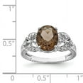 thumbnail image 2 of Sterling Silver Diamond & Smokey Quartz Ring. Carat Wt- 0.11ct. Gem Wt- 2.4ct, 2 of 2