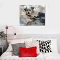 thumbnail image 5 of Orinice  Canvas Wall Art Prints Black and White Grey Abstract Modern Framed Gold Fluid Lines Ink Painting Marbling Picture Home Bedroom Decor Print Poster Contemporary Hanging Artwork  20x16in, 5 of 6