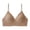 Khaki, variant on Women’s Triangle Thin Adjustable Strap Wireless Bra Nylon Spandex Soft Lightly Padded Seamless V Neck Everyday Comfort Bralette for Loungewear Casual Wear