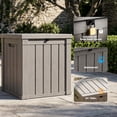 thumbnail image 6 of MINDYES 60 Gallon Outdoor Deck Box, Storage Box for Patio Cushions, Pool Floats & Garden Tools for Backyard, Beige, 6 of 7
