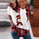thumbnail image 1 of Pntutb Navidad moda mujer Casual manga larga Plaid impreso señoras sudaderas sin capucha tops blusa Pntutb Pntutb-4742, 1 of 4