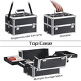 thumbnail image 5 of Alden Design 5-in-1 Aluminum Makeup Train Case with Wheels, Black, 5 of 7