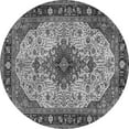 thumbnail image 1 of Ahgly Company Indoor Round Medallion Gray Traditional Area Rugs, 5' Round, 1 of 1