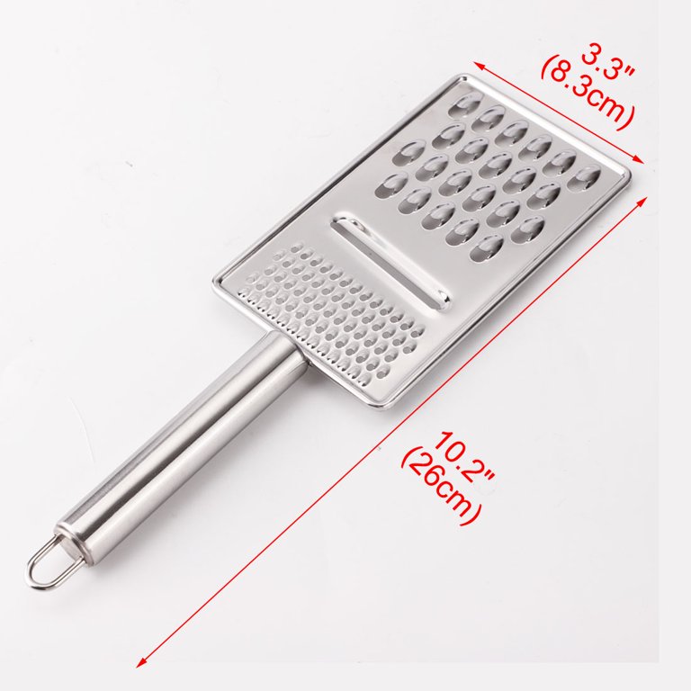 Kitchen Restaurant Metal Cheese Grater Slicer Peeler Shredder Tool Silver Tone - Silver Tone