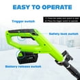thumbnail image 3 of Cordless Snow Shovel, 20V Battery Powered Snow Blower, Lightweight Electric Snow Thrower with Adjustable Handle, Directional Plate, Perfect for Patios, Decks, Walkways, and Driveways, 3 of 9