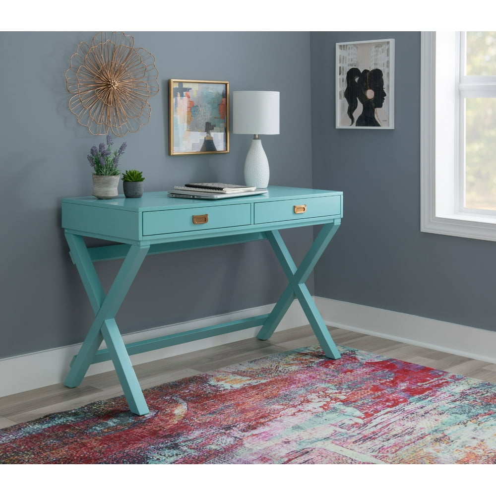 Linon Peggy Writing Desk, 2 Drawers, 30 inches Tall, Multiple Colors