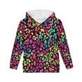 thumbnail image 6 of DISNIMO Leopard Print Hoodie for Girls Print Hoodies Pullover Hoodie Boys 6-7 Hoodie Sweatshirts Kids Hooded Sweatshirt with Pockets Children Clothing Girl Holiday Clothes, 6 of 7