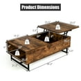 thumbnail image 2 of Gymax 43'' Lift Top CoffeeTable W/ Storage Compartment & Metal Frame Coffee, 2 of 10