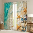 thumbnail image 2 of Erosebridal Marine Beach Curtains for Living Room, Kawaii Starfish 30%-50% Blackout Curtains Set of 2 (38x54), Coastal Ocean Curtains and Drapes (38x54), Window Curtains Bedroom Decorative, 2 of 6