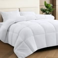 thumbnail image 4 of Sleepdown Queen Comforter Set, White Queen Bed Comforter Set for All Seasons, Soft Breathable Bedding Queen Size Comforter Sets, Lightweight Reversible White Comforter Set Queen Size & 2 Pillow Shams, 4 of 10