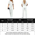 thumbnail image 2 of Pantalones Camiseta de mujer Traje deportivo Conjunto de pantalón suelto de moda Traje de pantalón (Blanco L) Ygjytge Blanco T L para Mujer, 2 of 9