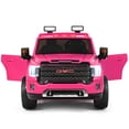 thumbnail image 5 of Topbuy 2-Seater Licensed GMC Sierra Denali Kids Ride on Truck Electric Vehicle Pink, 5 of 6
