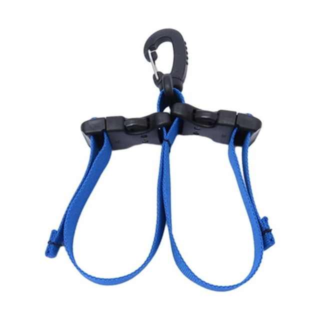 Correa para aletas de buceo, hebillas de liberación rápida, hebillas dobles, accesorios de buceo, hebillas de aletas para buceo, equipo para adultos Azul