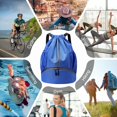 thumbnail image 5 of Mochila deportiva con cordón - Bolsa de gimnasio para natación con cordón y compartimento para zapatos y bolsillo a prueba de humedad para mujeres y hombres, 5 of 5