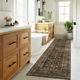 thumbnail image 2 of Hasoo 2' x 6' Runner Rugs for Hallways Non Slip Kitchen Rug with Rubber Backing Indoor Brown Rug, 2 of 6