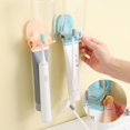 thumbnail image 5 of Soporte para cepillos de dientes, exprimidor de pasta de dientes montado en la pared Organizador de cepillos de dientes eléctrico montado en la pared del baño Sin taladrar Pasta de dientes a JFHHH pequeña, 5 of 5