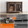 thumbnail image 6 of 37" Dog Crate Furniture with Sliding Barn Door,Dog Kennel Indoor with Flip Top,Wheels and Removable Divider,Wooden Dog Cage Furniture for Medium Dogs,Large Corner Dog Crate Table Dog Crate End Table, 6 of 7