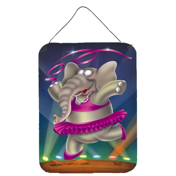 Carolines Treasures APH0249DS1216 Elephant Ballerina Wall or Door Hanging Prints 12x16 multicolor