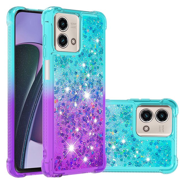Funda para Motorola Moto G Stylus 5G 2023 Transparente con Brillos Carcasa Protectora Antigolpes con Glitter Brillante