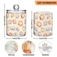 thumbnail image 5 of Yayeee 2 Pack Qtip Holder Bathroom Cotton Swab Canister with Lid Clear Dispenser Set, Beige Seashell, 5 of 6