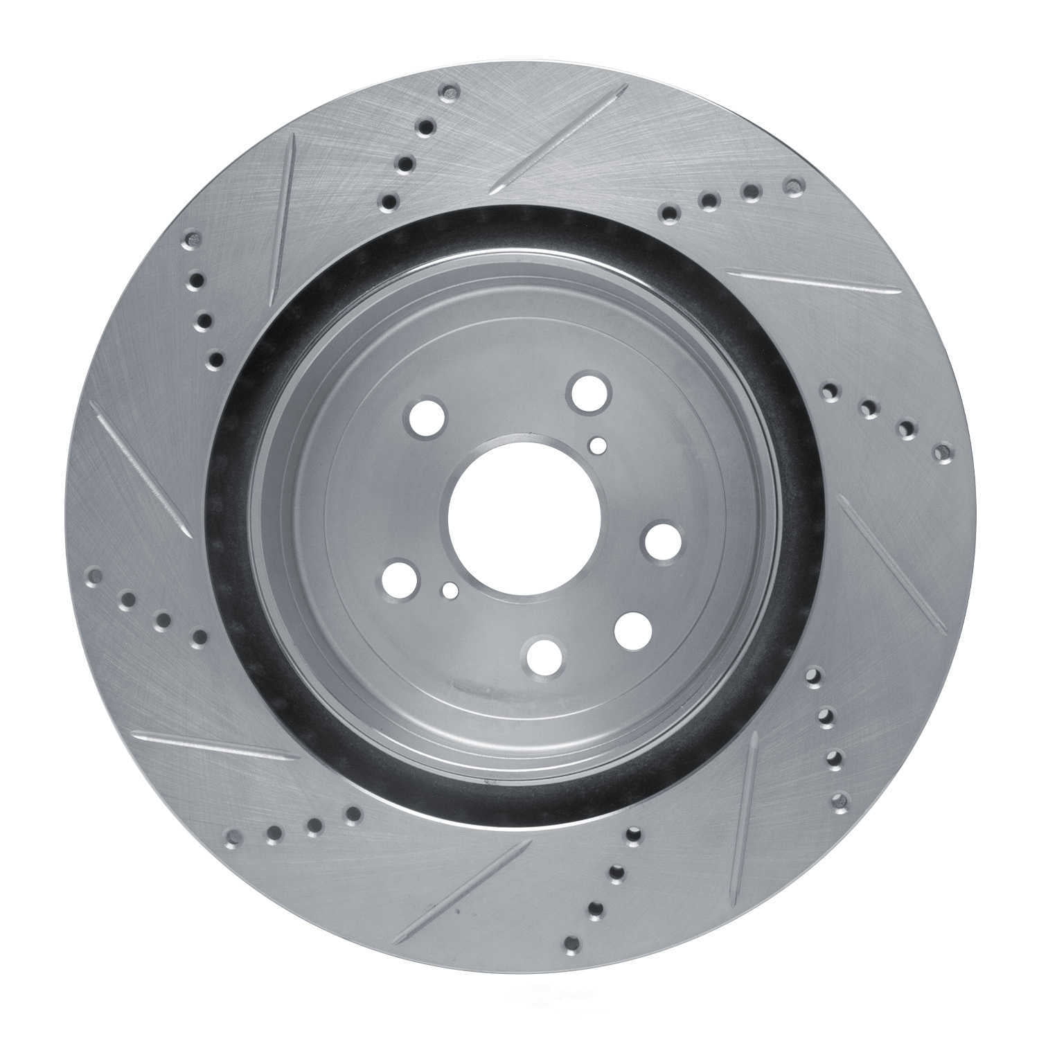 Dynamic Friction Company 631-75039D DFC Brake Rotor - Drilled And Slotted - Silver