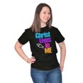 thumbnail image 5 of Christ Lives in Me Christian Faith Women's Graphic T Shirt Tees Brisco Brands S, 5 of 6