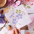 thumbnail image 4 of 6 Pcs Flower Stencils for Painting on Walls Scrapbooking Crafts Floral Art Templates Scrapbook Journal Stencils Multicolor, 4 of 4