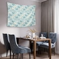 thumbnail image 5 of 48x36 Inch Rectangle Wall Tapestry for Indoor & Outdoor, Living Room, Bedroom, Teen Room,Whale Color Block Light Blue Pattern, 5 of 6