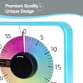 thumbnail image 4 of Minuterie Visuelle Duomi 7.5 Pouces; Minuterie 60 Minutes 1 Heure pour Enfants Outil d'Enseignement en Salle de Classe Réunion à Domicile, Horloge Mécanique de Compte à Rebours pour Gestion du Temps des Examens Magnétique, Bleu Ciel avec Coloré, 4 of 4