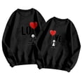 thumbnail image 4 of oqasdz Womens Sweatshirt Couple's Letter Printed Crew Neck Hoodless Pullover for Men and Women Comfort Cozy Casual Outdoor, 4 of 5