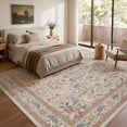 thumbnail image 5 of SIXHOME 9'x12' Area Rugs for Living Room Machine Washable Area Rugs Soft Non-Slip Retro Carpet Traditional Floral Rugs for Bedroom Dining Room Office Home Decor Ivory, 5 of 6