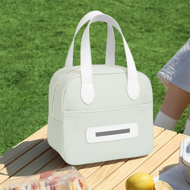 Vacemry Insulated Lunch Bag Large Capacity Waterproof Thermal Lunch Box Cooler Bag For OfficeSchoolWork Picnic Beach Handheld Storage Tote
