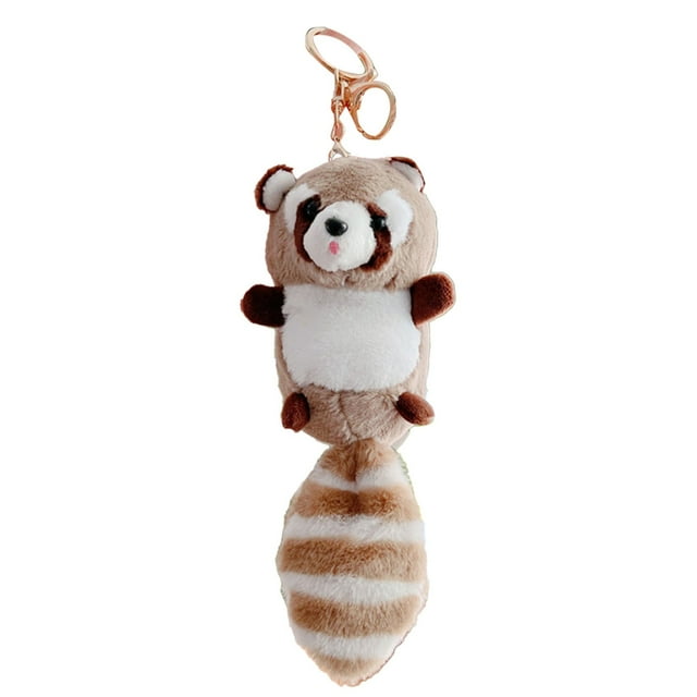 Under 10 Hangs Abaodam Raccoon Keychains Plush Stuffed Keychain Cute Soft Plush Raccoon Keychain Animal Pendant Toy Jewelry for Bag Purse