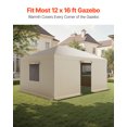 thumbnail image 2 of VEVOR Winter Gazebo Cover Fits 12 x 16 ft Gazebos Weatherproof with Mesh Windows, 2 of 9
