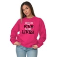 thumbnail image 5 of Squeeze With Five Breast Cancer Women Crewneck Sweatshirt Brisco Brands S, 5 of 6