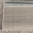 thumbnail image 3 of Well Woven Custom Size Runner - Choose Your Length - Ginelle Grey Blue Abstract Geometric Stripes 31 Inches Wide x 10 Feet Long Runner (31" x 10' Runner) Rug, 3 of 6