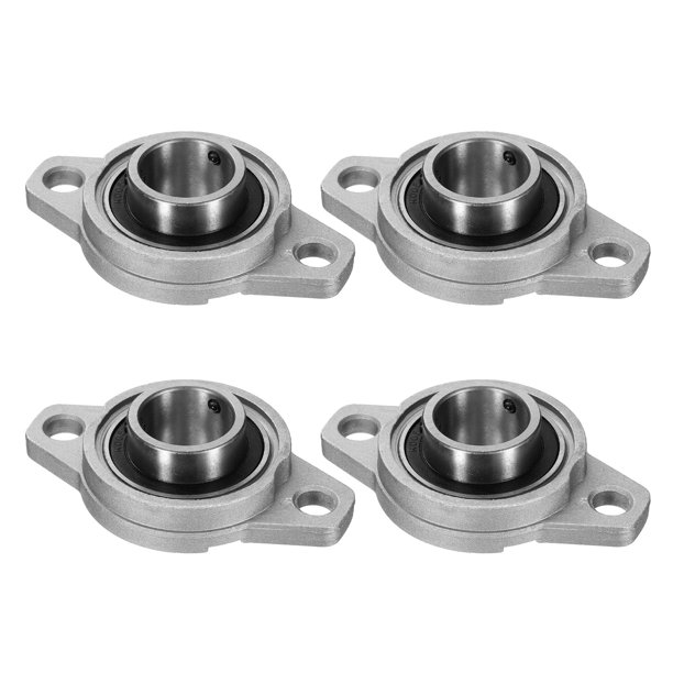 Uxcell 4pcs KFL005 Paliers à coussinet 8mm Alésage Unités de roulement Boîtier de roulement monté sur bride en alliage de zinc, P6(ABEC3)