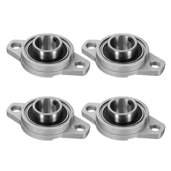 Uxcell 4pcs KFL005 Pillow Block Bearings 8mm Bore Bearing Units Zinc Alloy Flange Mounted Bearing Housing, P6(ABEC3)