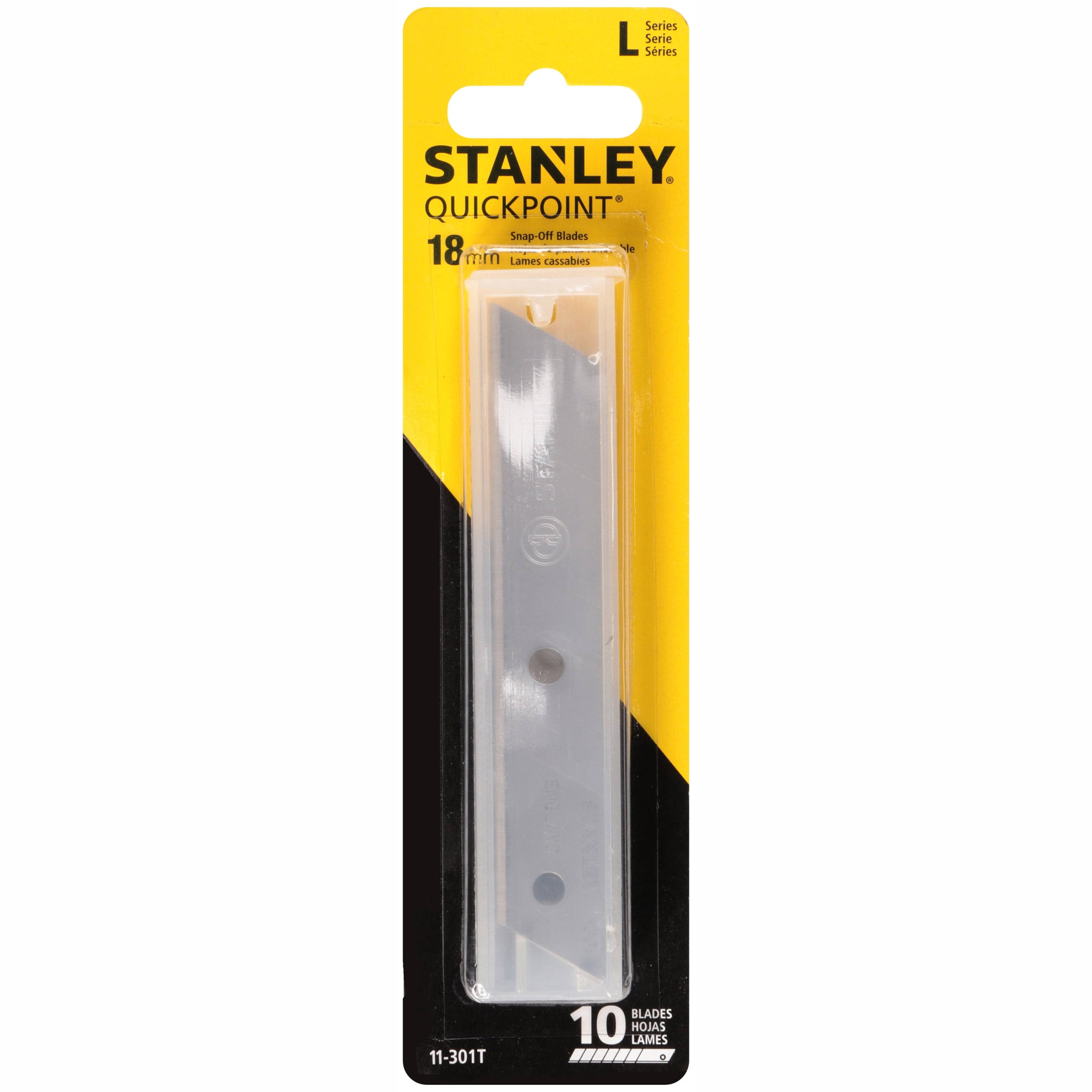 STANLEY Quickpoint® 18mm L Series Snap-Off Blades 10 ct, 11-301T