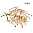 thumbnail image 3 of Uxcell 3mmx2.6mmx35mm Brass Curved Noodles Tube Beads Gold 30 Pack, 3 of 5