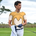 thumbnail image 3 of Honeii Prince Corgi Dog print Polo Shirt, a classic short-sleeved, button-down golf shirt designed for men3X-Large, 3 of 6