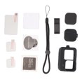 thumbnail image 1 of M Buder Funda de Silicona para Cámara de Acción, Protector de Vidrio Templado, Cubierta de Lente y Tapa Lateral de Batería, Kit Completo de Accesorios de Protección, Color Negro, 1 of 9