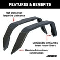 thumbnail image 3 of ARIES 2500207 Black Aluminum Rear Jeep Gladiator JT Fender Flares, 3 of 5