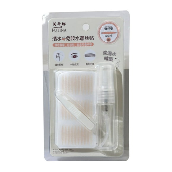 Xihbxyly Cinta Invisible para Ojos, Tiras para Levantar Los Ojos Al Instante, Adhesivos Que Se Activan con Agua, Diseño Compatible con Maquillaje, Solución de Uso Diario, Creación Natural de Pliegues