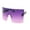 Purple, variant on 3 Pairs Newbee Fashion One Piece Lens Oversized Square Rimless Large Fashion Sunglasses for Women, 7*3.25 inches Rectangle Flat Top Face Shield, Pins Decorations, UV 400 Lens, Smoke & Pink & Blue