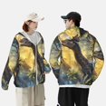 thumbnail image 3 of KLL Sunshine Jungle Dinosaur Print Men's Women’s UPF 50+ Sun Protection Outdoor Hoodie Jacket Long Sleeve Fishing Hiking Performance Shirt-3X-Large, 3 of 6