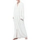 thumbnail image 2 of Bata de baño larga de felpa con cremallera para mujer, suave y esponjosa, ideal para dormir, 2 of 5